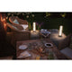 Gemütlicher Außenbereich mit Plug & Shine LED Lichtobjekt Basket Rattan, stilvolle Beleuchtung für Terrasse.