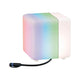 Farbwechselnder Plug & Shine LED Cube für den Außenbereich, IP65, ZigBee Steuerung, dekorativ und modern.