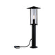 Plug & Shine LED Pollerleuchte Classic Anthrazit mit klarem Glasschirm und nostalgischem Design für den Außenbereich.