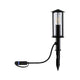 Plug & Shine LED Spieß-Pollerleuchte Classic Mini Anthrazit mit klaren Glasschirm für nostalgisches Licht im Garten