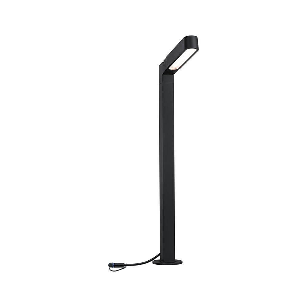 Plug & Shine LED Pollerleuchte Ito Vertikale Ausführung IP65 in modernem Design mit robustem Metallgehäuse.