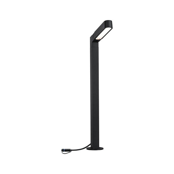 Plug & Shine LED Pollerleuchte Ito Vertikale Ausführung IP65, moderne Gartenleuchte in Schwarz