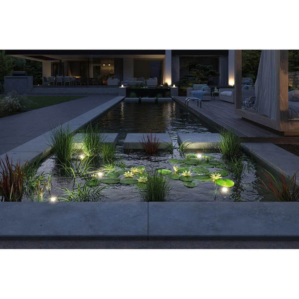 Plug & Shine LED Spot Teichleuchte IP68 Schwarz für beleuchteten Teich und Brunnen im Garten