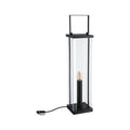 Plug & Shine Laterne in Anthrazit, 56 cm hoch, mit LED und elegantem Design für Terrasse und Balkon.