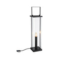 Plug & Shine Classic Laternen Stehleuchte Anthrazit, 56 cm, eleganter Look für Terrasse und Balkon, IP44, LED inklusive.