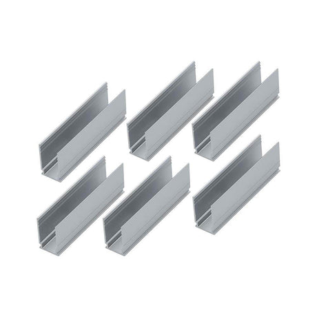 Plug & Shine Neon-Stripe Clip 5cm 6er-Set - Montage-Clips aus Aluminium für LED Strip
