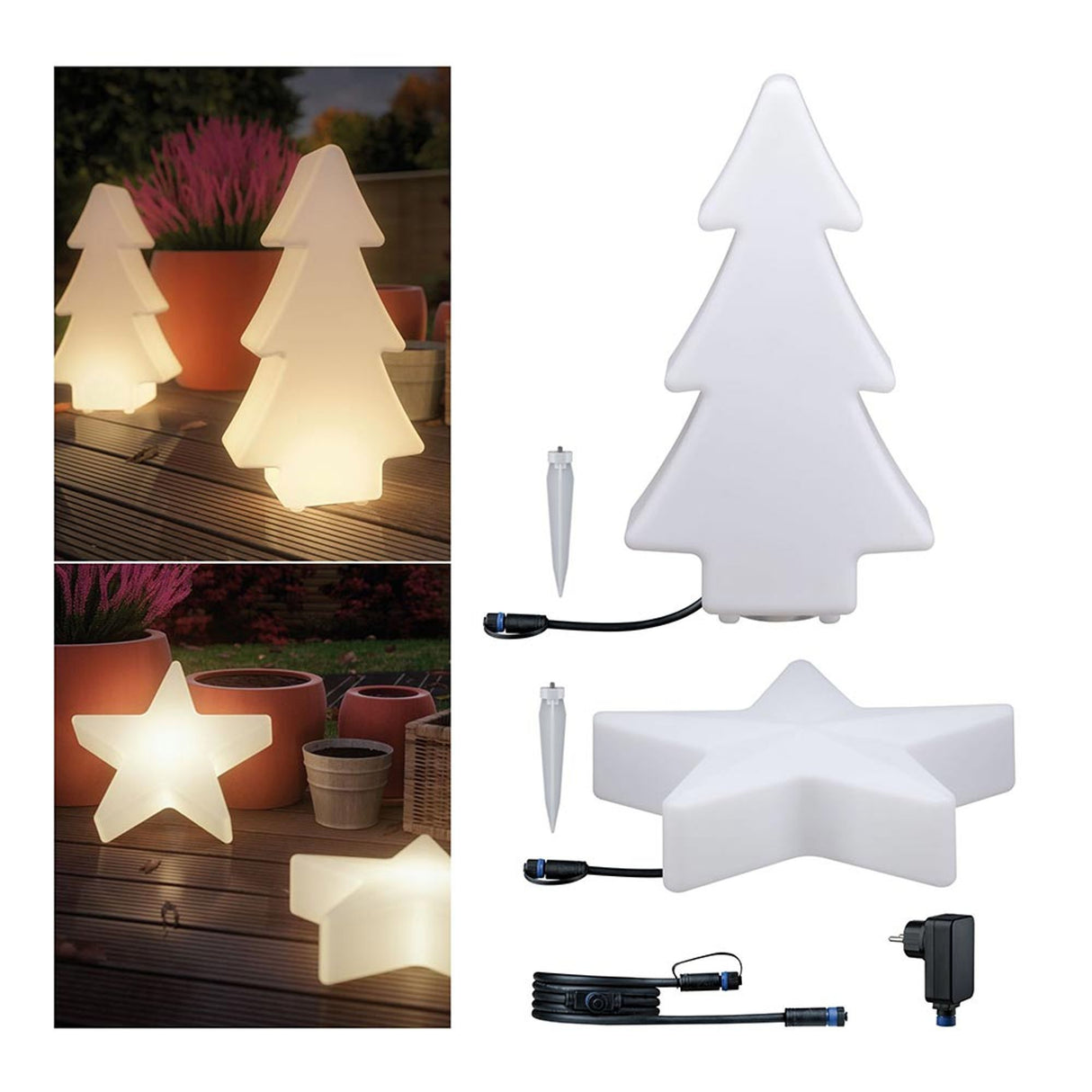 Plug & Shine Weihnachts-Bündel Baum & Stern