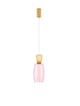 Pluma LED Pendelleuchte Ø 15cm 3000K Mehrfarbig - Moderne Leuchte mit farbigem Glas und goldfarbener Aufhängung.