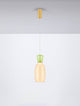 Pluma LED Pendelleuchte Ø 15cm 3000K Mehrfarbig mit edlem Design und warmem Glasleuchtenschirm.
