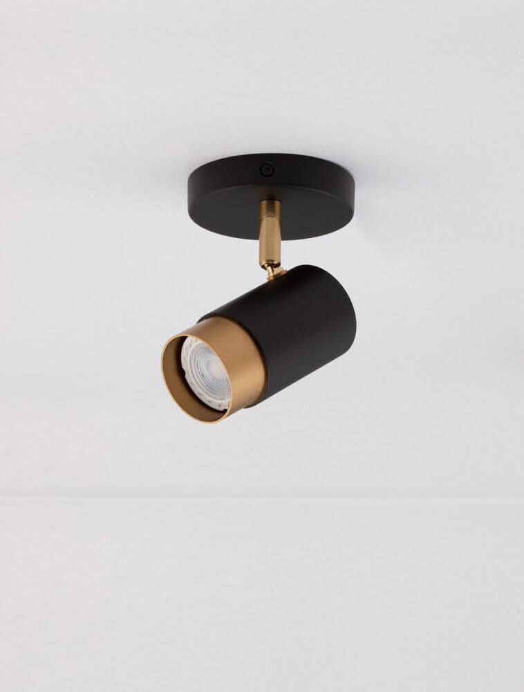 Pogno Deckenleuchte Ø 5,4cm Schwarz, Gold
