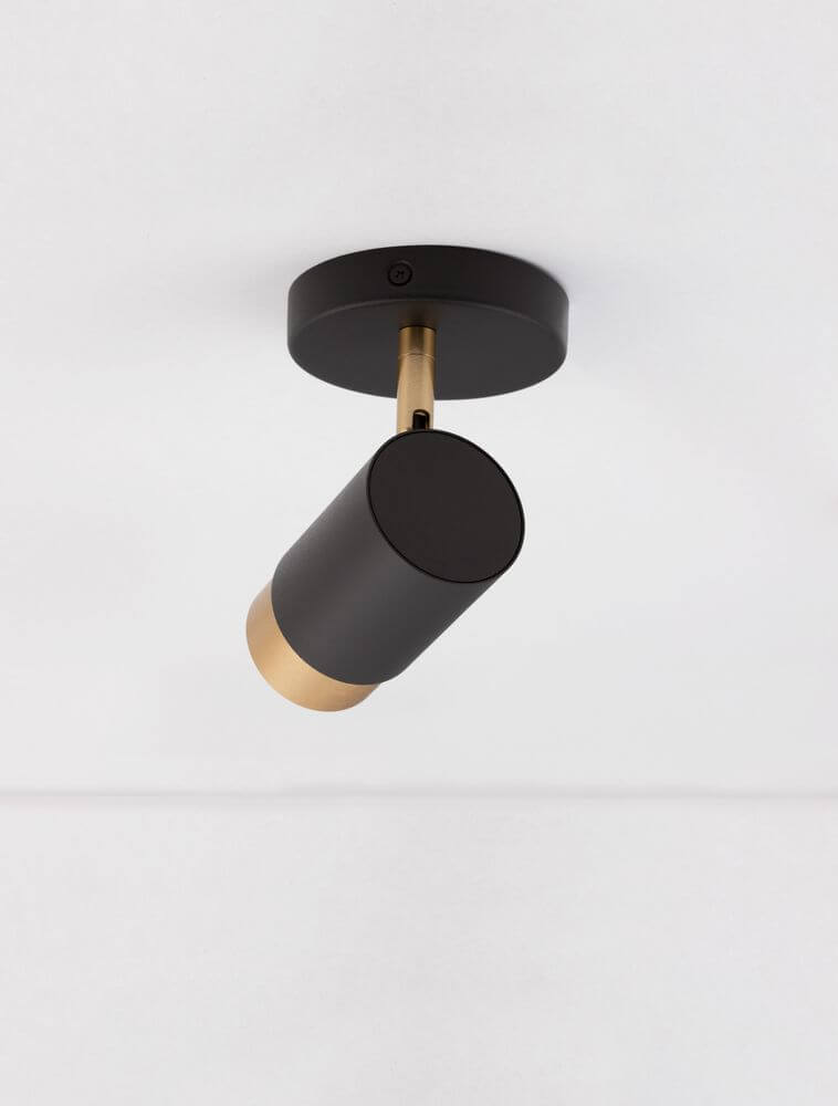 Pogno Deckenleuchte Ø 5,4cm Schwarz, Gold