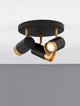 Pogno Deckenleuchte 3-flammig Ø 22cm Schwarz, Gold