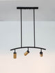 Pogno Pendelleuchte 3-flammig Bogen Schwarz, Gold mit modernem Design aus Aluminium.