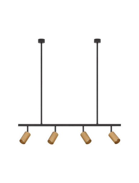 Pogno pendel 4-pære sort, guld med elegant design og materialer af høj kvalitet.