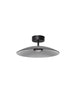 Polifemo LED Deckenleuchte Ø 40cm Up & Down 3000K in modernem Design mit schwarzem Metall und Glas.