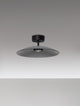 Polifemo LED Deckenleuchte Ø 40cm Up & Down 3000K in modernem Design mit schwarzem Metall und Glas.