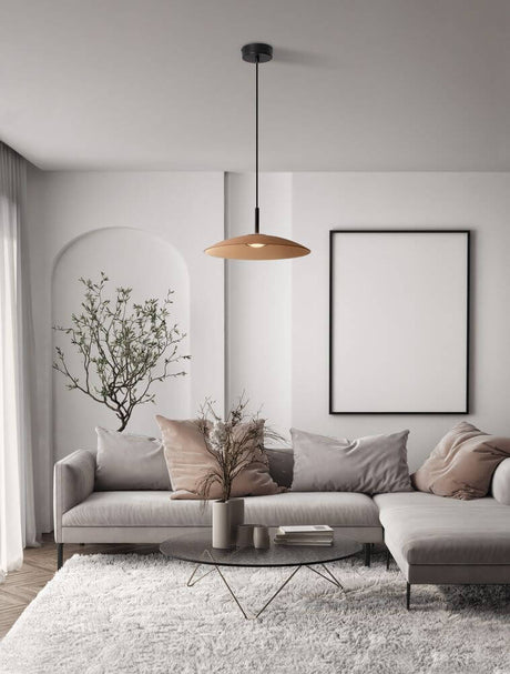 Polifemo LED Pendelleuchte Ø 40cm 3000K moderne Designer-Pendelleuchte in Schwarz und Braun von Nova Luce