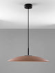 Polifemo LED Pendelleuchte Ø 60cm 3000K in eleganter Schwarz-Braun-Kombination.