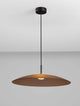 Polifemo LED Pendelleuchte Ø 60cm 3000K, moderne Designerhängelampe in Schwarz und Braun.