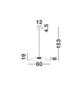 Polifemo LED Pendelleuchte Ø 60cm 3000K
