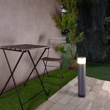 Bollard lamp Rook T with socket &amp; flap H 46.5cm IP54 anthracite