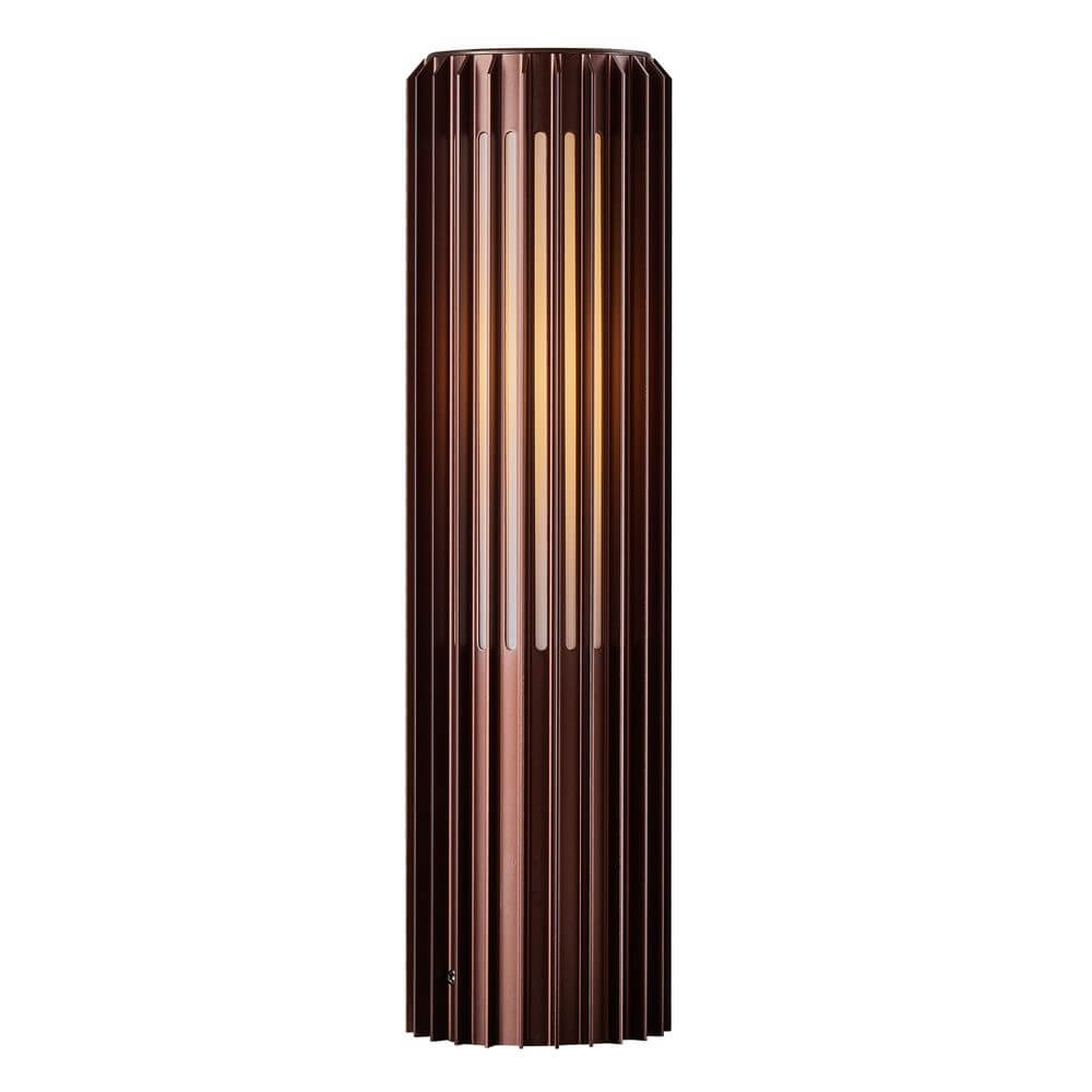 Pollerleuchte Aludra 45 IP54 in elegantem Design mit warmem Licht für Außenbereiche.
