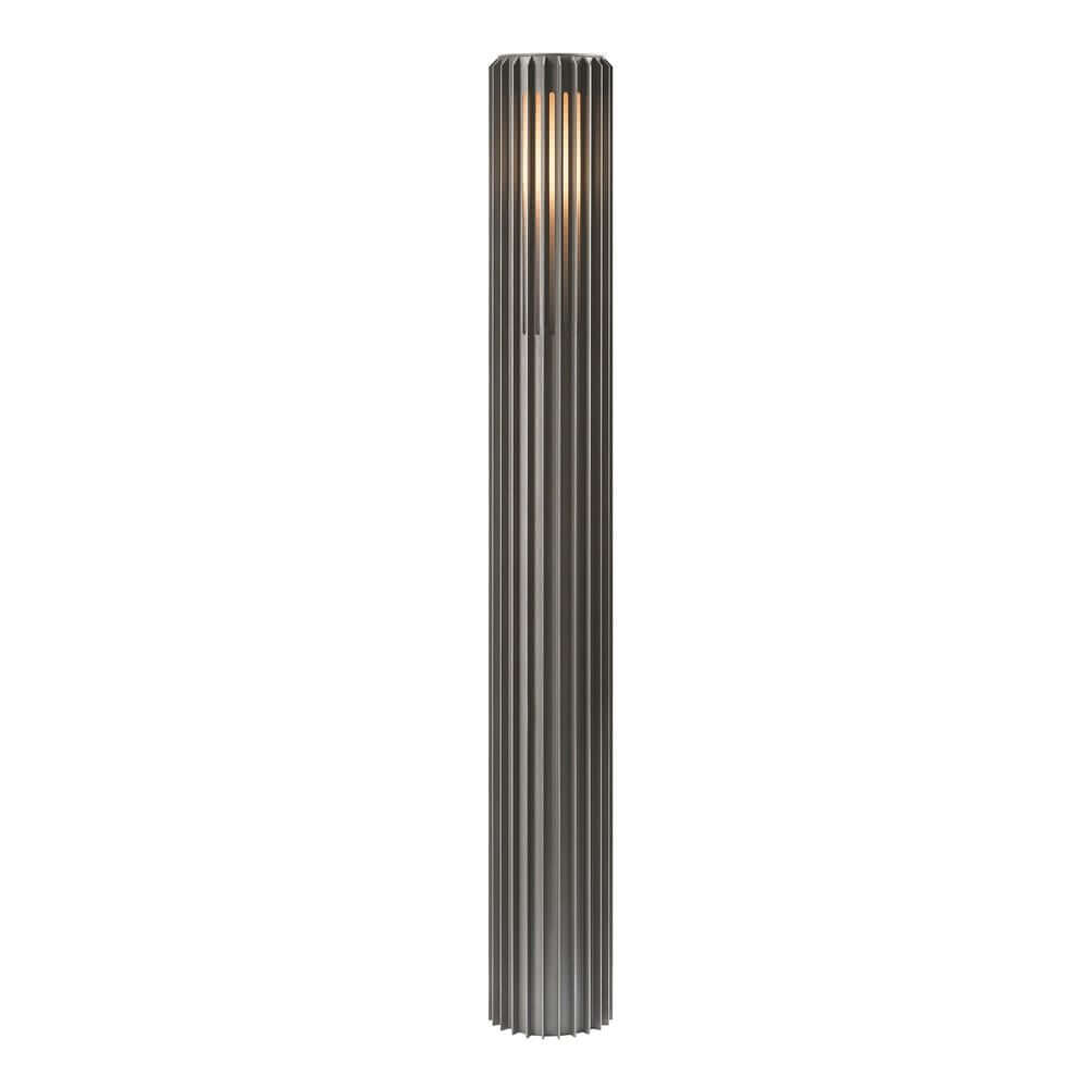 Pollerleuchte Aludra 95 Seaside IP44 mit skulpturalem Design und modernem Minimalismus.