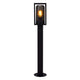 Pollerleuchte Griffin IP44 moderne Außenleuchte mit rauchfarbenem Diffusor und elegantem Design.