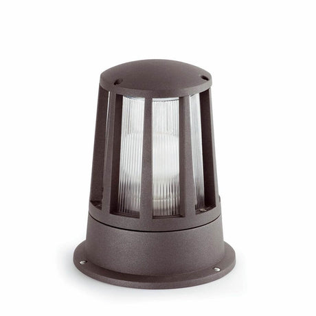 Modern SURAT IP54 dark grey bollard light in a stylish design, ideal for outdoor areas and garden decoration.
