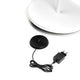 Ladegerät und Kabel für Pomezia LED USB-Stehlampe, schwarze Basis mit weißem Lampenfuß