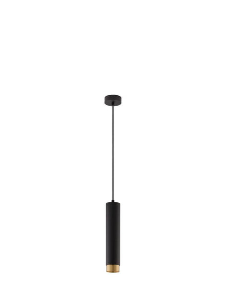Pongo Pendelleuchte Cover Oben Ø 5,9cm Schwarz, Gold, moderne Pendelleuchte 30cm aus Aluminium