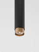 Pongo Pendelleuchte Cover Oben Ø 5,9cm Schwarz, Gold - moderne Leuchte aus Aluminium, elegant und stilvoll.