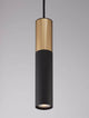Pongo Pendelleuchte Cover Unten Ø 5,6cm Schwarz, Gold - edle Designleuchte in Schwarz und Gold für Ess- und Wohnzimmer.