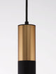 Pongo Pendelleuchte Cover Unten Ø 5,6cm Schwarz, Gold - elegante Lampe mit schwarzem und goldenem Design.