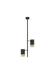 Pongo Pendelleuchte Deckenaufbau 2-flammig Ø 5,9cm Schwarz, Gold in elegantem Design