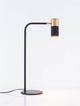 Pongo Tischleuchte Schwarz, Gold – elegante Tischlampe mit schwarzem Metall und mattem Gold.