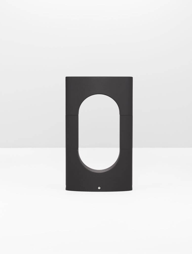 Portal LED Außensockelleuchte 3000K Schwarz IP54 in modernem Design für Garten und Terrasse.