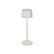 Positano LED Akku Tischleuchte in elegantem Design, dimmbar mit 2700 und 3000 Kelvin, ideal für den Außenbereich.