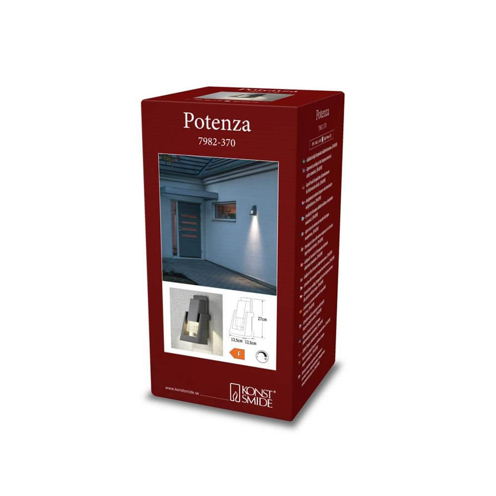 Potenza LED Außen Wandlampe IP54 Verpackung mit Hochleistungs-LED für Außenbereich.