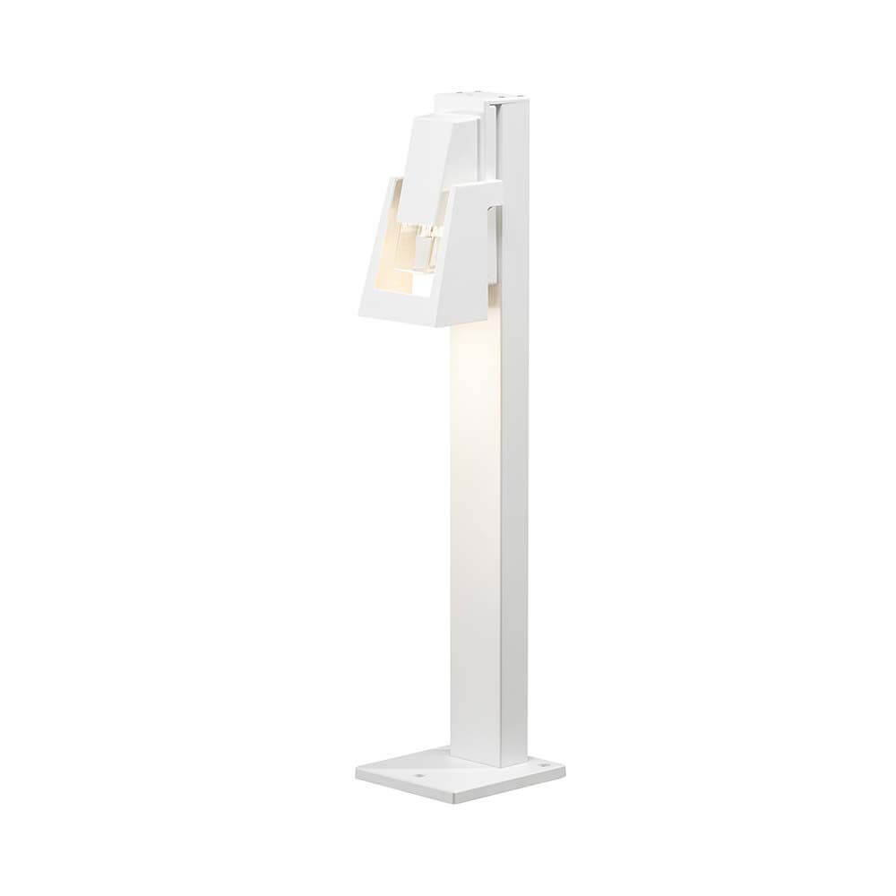 Potenza Wegeleuchte Weiß, klares Acrylglas