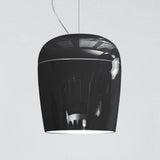 Glass hanging lamp Tiara S3 Black