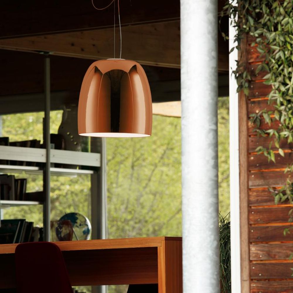 Glass pendant lamp Notte S1 copper