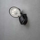 Prato Batterie LED Wandstrahler mit Sensor schwenkbar Schwarz an einer Wand mit eingeschaltetem Licht.