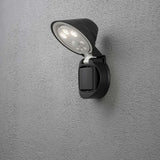Prato Batterie LED Wandstrahler mit Sensor schwenkbar Schwarz