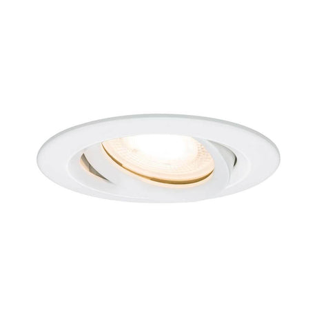 Set d'encastré premium EBL Nova IP65 orientable LED 1x7W GU10 blanc - spot encastré avec lumière blanc chaud.
