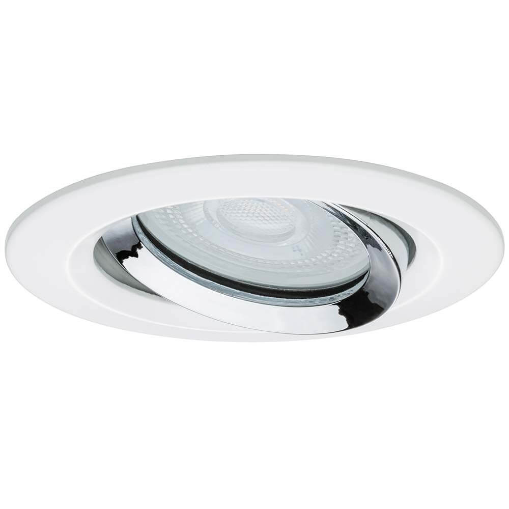 Premium EBL Set Nova IP65 schwenkbar LED 1x7W GU10 Ws matt-Chrom Alu Einbaustrahler in modernem Design.