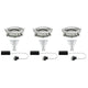 Premium EBL Set Nova IP65 schwenkbar LED 3x7W GU10 - Set mit Einbaustrahlern und Leuchtmitteln.