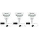 Premium EBL Set Nova IP65 schwenkbar LED 3x7W GU10 Weiß - Einbaustrahler Set mit LED-Leuchtmitteln und Montagezubehör.