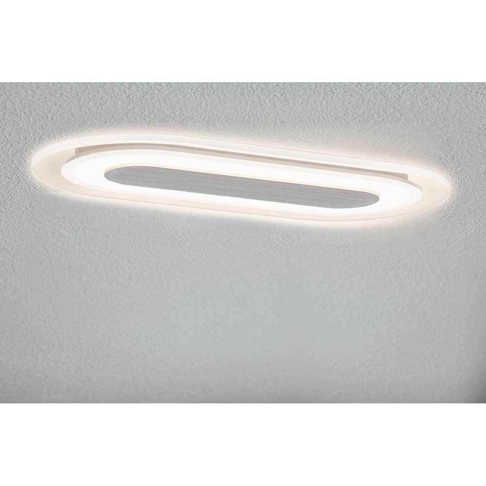 Premium EBL Set Whirl oval LED 1x8W 115x230mm Alu-Gedreht, elegante Einbauleuchte in Warmweiß.