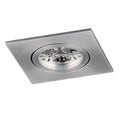 s.luce GU10 Einbaustrahler Prim in alu-matt, modernes Design, schwenkbar für präzise Lichtausrichtung.